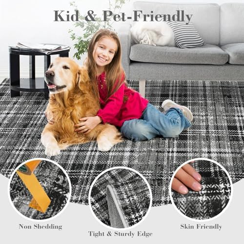 Garvee Tartan Plaid Washable Rugs - Image 5