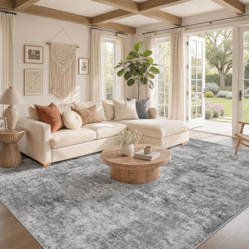 Nakagishi Boho 5x7 Area Rug Living Room Rugs Machine Washable Gray - Image 2