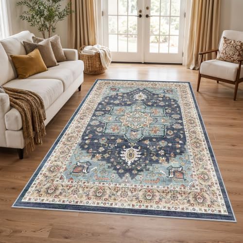 Vintage Area Rug 5x8: Machine Washable Area Rug - Image 3