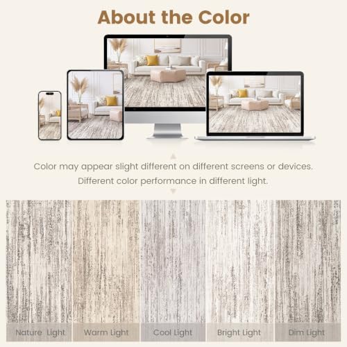 Area Rug Living Room-10X14 Abstract Washable Rug Dark Brown - Image 6