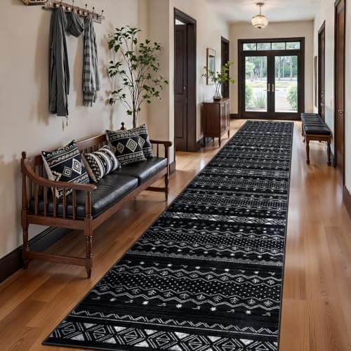 SERISSA 2'6"x16' Washable Non-Slip Boho Runner Rug by SERISSAHomeDecorCollection