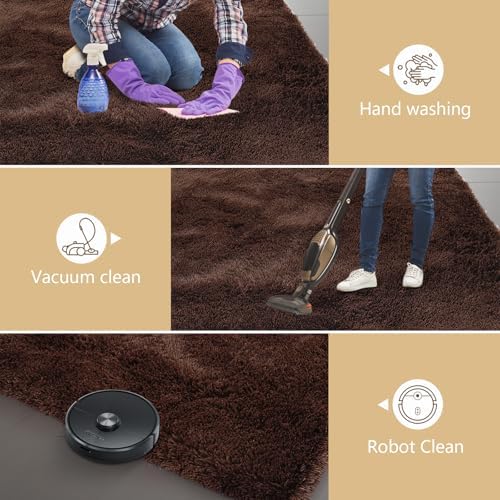 Shag Runner Rug for Bedroom Living Room 2x6 Upgrade Non-Slip Fluffy Soft - Image 4