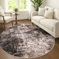 IOHOUZE Abstract Round Area Rug 6 Ft Washable Circle Rugs Large Round Rug Non by iOhouze