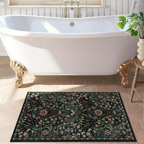 Floral 2x3 Entryway Rug Washable Doormat Indoor Throw Rug - Image 4