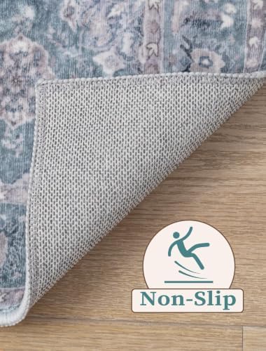 SERISSA 2x5 Washable Non Slip Floral Boho Runner Rug - Image 3