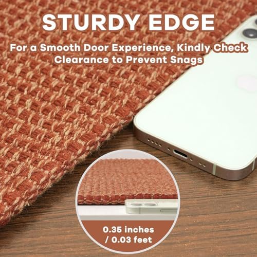 EARTHALL Woven Runner Rug 2x4 Ft Washable Runners - Image 2