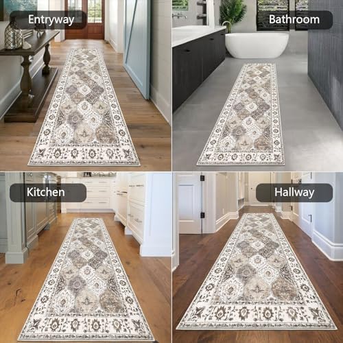 HEBE Hallway Runner Rug 2'8''x8', Washable Non Slip Kitchen Rug Runner - Image 4
