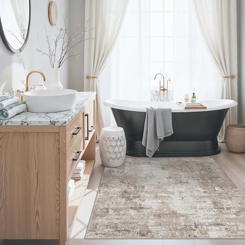4x4 Square Entryway Rug Washable – Non-Slip Small Area Rug - Image 4