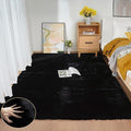 ORINOVA Black Fluffy Rug 5x7 Area Rugs by ORINOVA