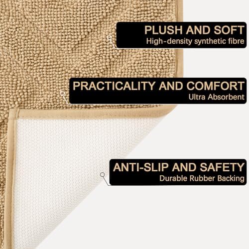 AROGAN Washable Chenille Hallway Runner Rug Non Slip Mat, 24x60 Inch - Image 5