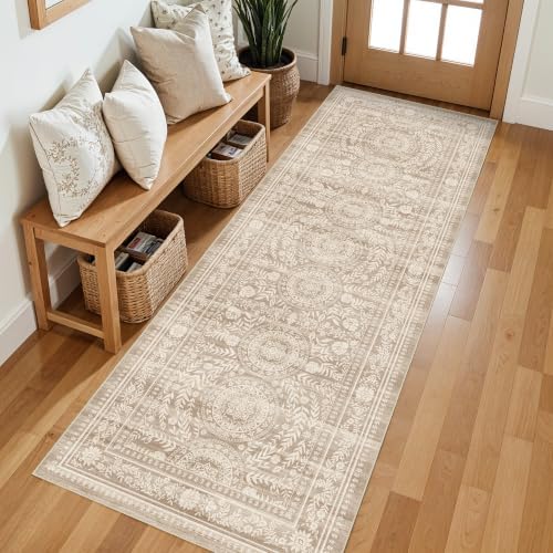 Puino 2x6 Hallway Runner Rug: Washable Non-Slip Boho Kitchen Floor Mat - Image 3