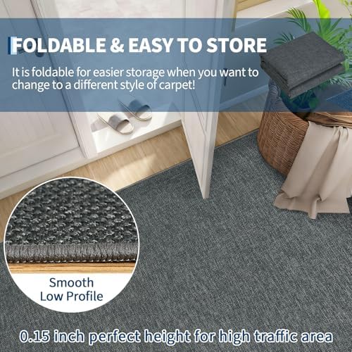 Garvee Modern Solid Washable Rug 8x10 Area Rugs - Image 5