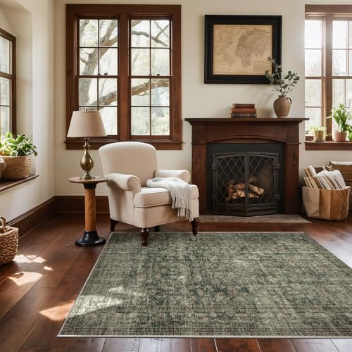 Machine Washable Throw Rugs for Entryway: Door Mat Indoor Entrance 3x5 Rug Boho - Image 5