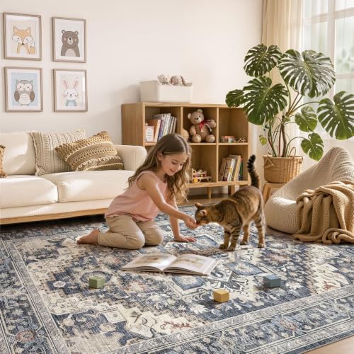 DTICON Vintage Washable 6x9 Area Rug Living Room Rugs - Image 6