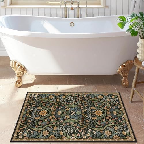 Floral 2x3 Entryway Rug Washable Doormat Indoor Throw Rug - Image 4