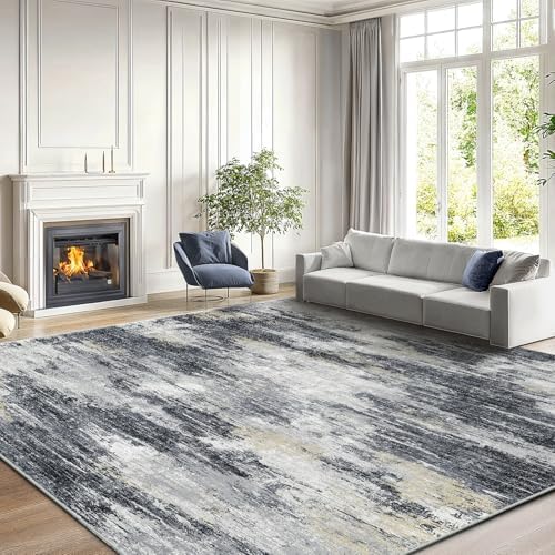 Amada Washable 9'x12' Abstract Area Rug - Image 2