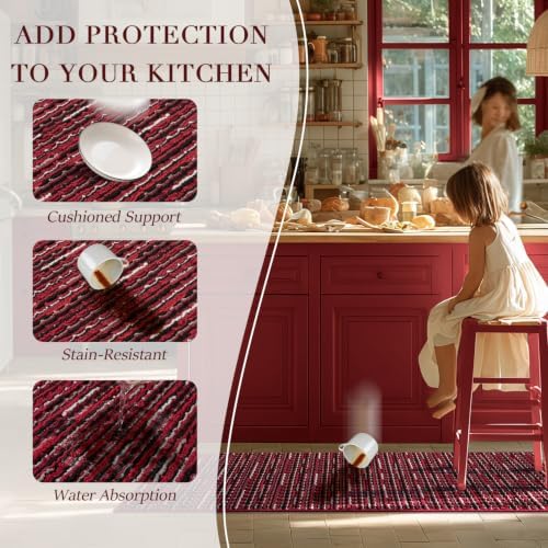 Kitchen Rugs Sets of 2, Non Slip Kitchen Mats - Image 4