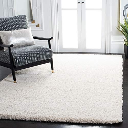 SAFAVIEH Milan Shag Square Rug 3', Ivory SG180-1212 by Unknown