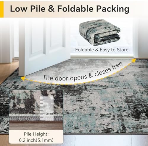 RELEANY Washable Round 8ft Area Rug - Image 5