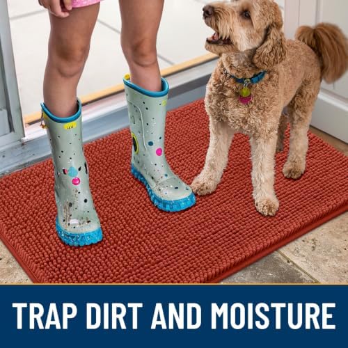 Smiry Dog Door Mat for Muddy Paws 36x24, Absorbs Moisture and Dirt Doormat - Image 3
