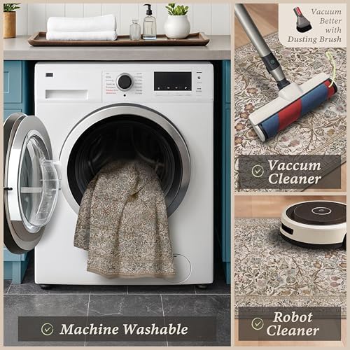 JTJ Kitchen Rugs Set of 3, Forest Vintage Kitchen Mats, Washable Runner - Image 5