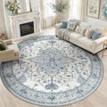 RELEANY Washable Area Rug, Round 8ft by RELEANY