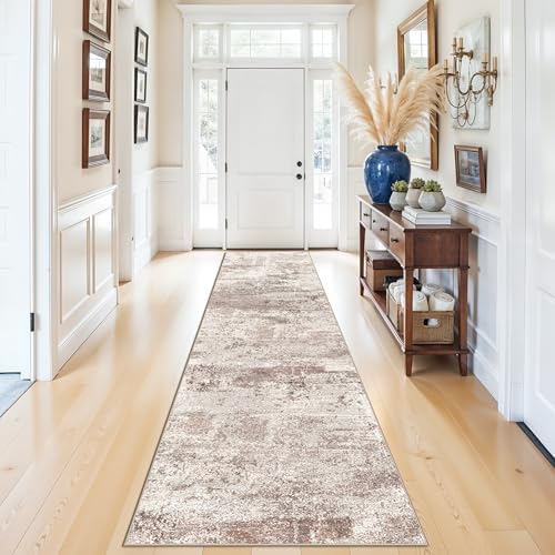 Washable 2x8 Hallway Runner Rug: Abstract Non Slip Rugs - Image 2