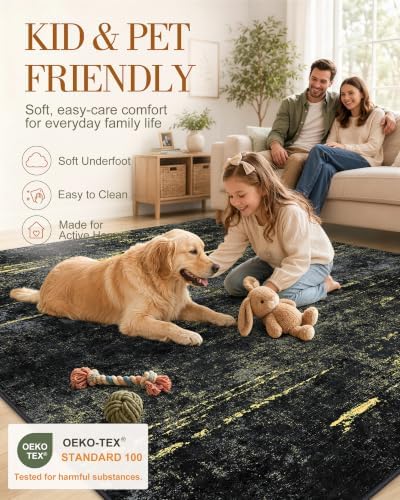 OLANLY 2x4 Washable Accent Rug Non Slip Carpet - Image 5