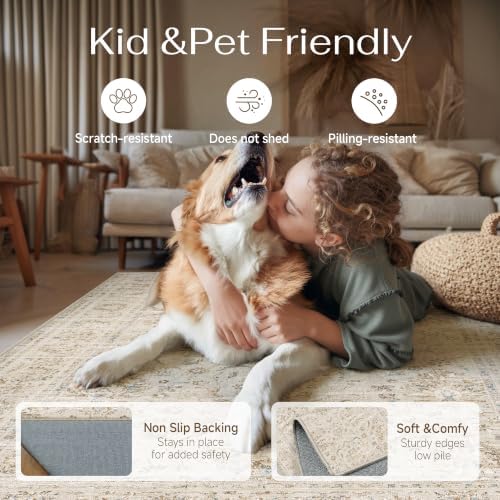 PureCozy 2x8 Beige Neutral Runner Rug - Image 3