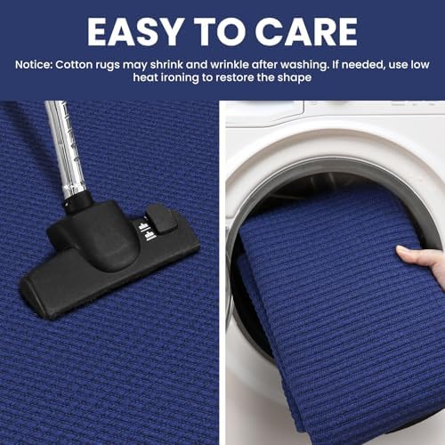 IOHOUZE Washable Area Rug 3x5 Non Slip Woven Rugs - Image 4