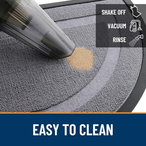 OLANLY Half Circle Front Door Mat Outside 71x47 All-Season Rubber Doormat - Image 5