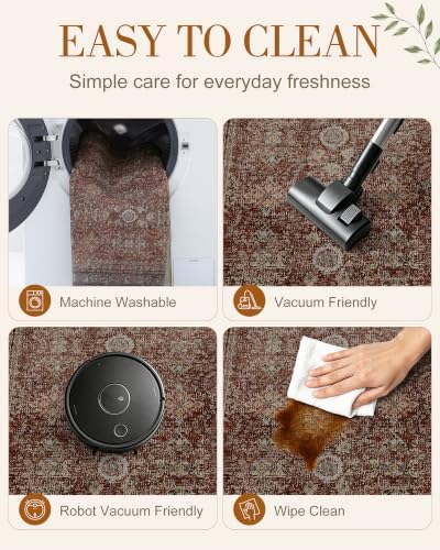 OLANLY 2x5 Washable Runner Rug, Soft Non Slip Carpet - Image 6