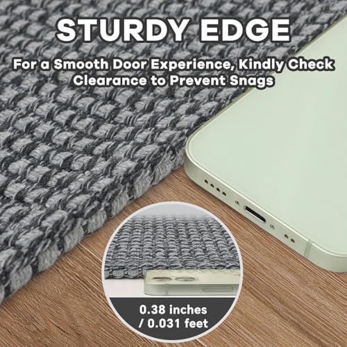 EARTHALL Woven Runner Rug 2.6x10 Ft Washable Runners - Image 2