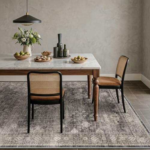 Farmhouse Charcoal Stone 6x9 Rug - Image 3