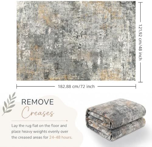 Washable Area Rug 4x6, Non Slip Rug - Image 2