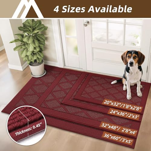 COSY HOMEER Non-Slip Door Mat 24"x36", Entryway Rugs Low Profile - Image 5