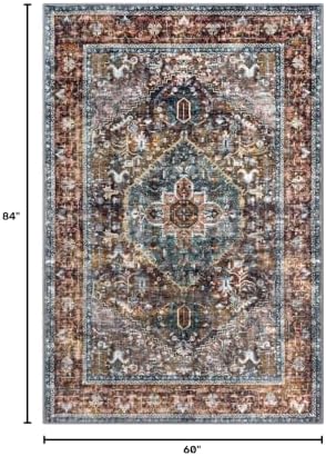 KOZYFLY Boho Area Rug 5x7 Ft Thin Rugs - Image 2
