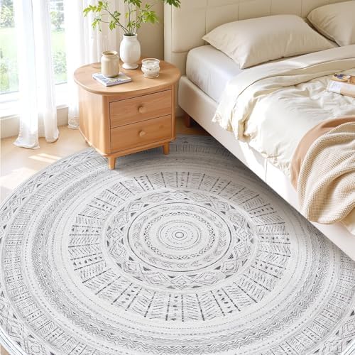 cotiled 8x8 Round Rug 8ft Circle Living Room Boho Area Rugs - Image 2