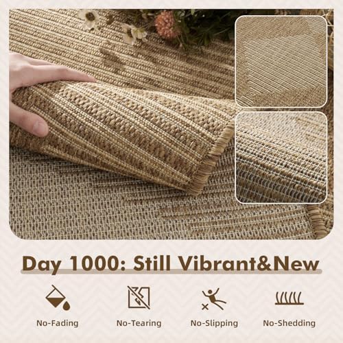 MontVoo-Outdoor Rug Carpet Patio Rug 5x7 ft Polypropylene Indoor Outdoor Rugs - Image 2