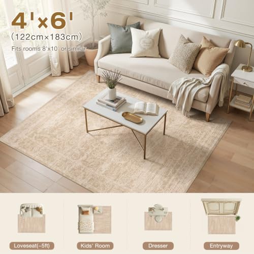 Nakagishi Neutral 4x6 Area Rugs - Image 4