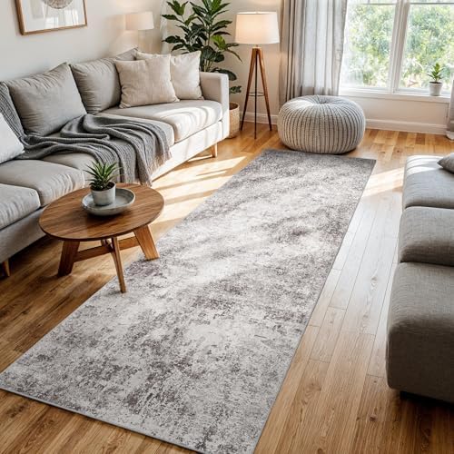 3x7 Washable Runner Rug: Modern Abstract Carpet - Image 2