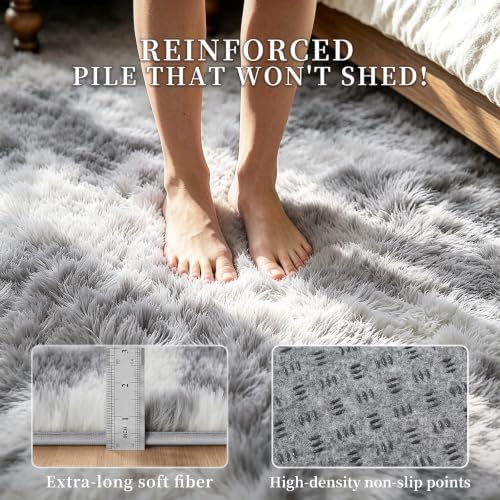 Mottled Light Grey 10x14 Area Rugs - Image 6