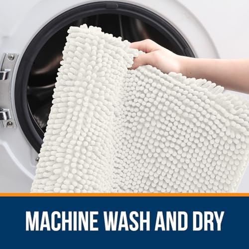 OLANLY Large Bathroom Rugs 70x46, Extra Soft Absorbent Chenille Bath Rugs - Image 5