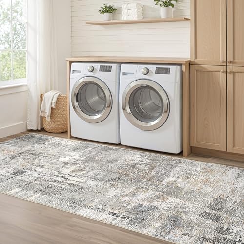 LOONGRUG Runner Rug 3x10 Washable Non-Slip Kitchen Neutral Modern Rug - Image 7