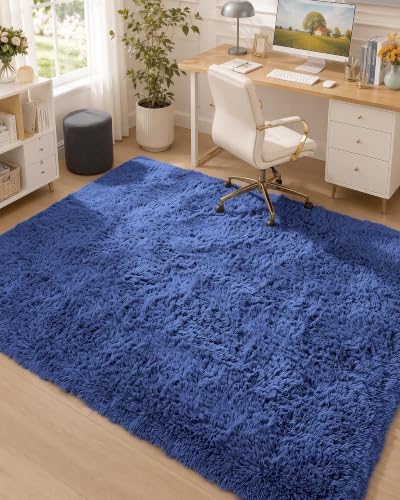 OLANLY Area Rugs for Living Room Bedroom, Machine Washable 4x5.9 ft Soft Fluffy - Image 5