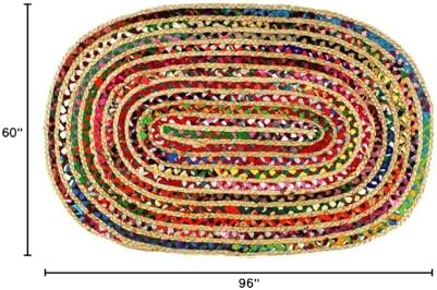 COTTON CRAFT Jute Chindi Braid Rag Rug - Image 2