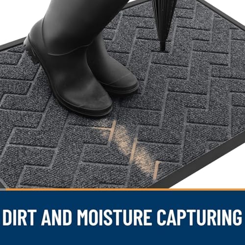OLANLY Front Door Mat Outside 59x34, All-Season Absorbent Rubber Doormat - Image 7