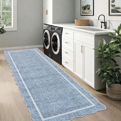 GarveeHome Scalloped Washable Kitchen Runner Rug 2x8 Non Slip - Image 4