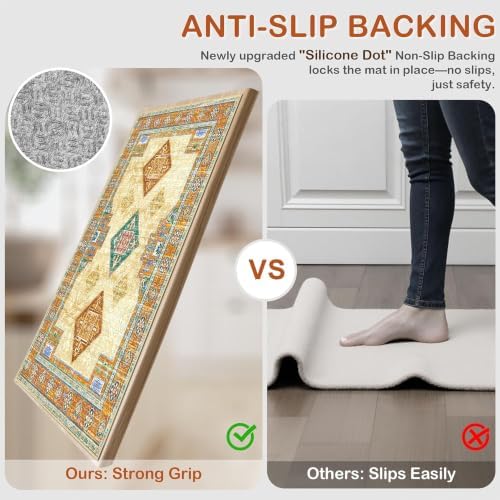 Kitchen Rugs Sets of 3 Non Slip Washable Kitchen Mats - Image 3