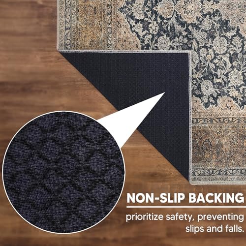 Keen Home Design Vintage Washable Runner Rug, Non-Slip Low Pile - Image 5